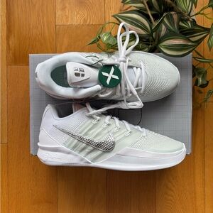 Nike Sabrina 3 EP in White and Metallic Silver